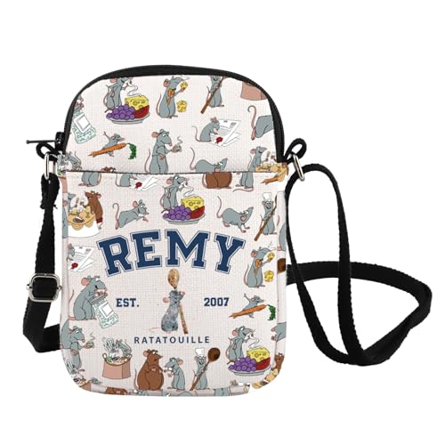 FOTAP Remy Est.2007 Inspire Crossbody Bag Remy Zitat Messenger Bag Mouse Chef Lover Umhängetasche Ratatouille Ratte Fans Geschenk, Remy 2007 Cb UK, INCHES von FOTAP