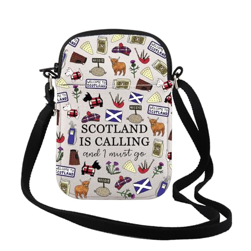 FOTAP Schottland Make-up-Tasche Geschenk Edinburgh Geschenk Scotland Is Calling And I Must Go Reißverschlusstasche Geschenk für Schottische, Scotland Cr, Beutel von FOTAP