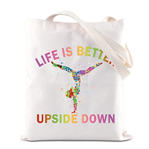 FOTAP Kosmetiktasche für Turner, inspirierendes Geschenk, Turnliebhaber, Geschenk, Tumbling Girl, Reisetasche, Weiss/opulenter Garten, 8 x 7 x 9 inches, Life Down Tragetasche von FOTAP