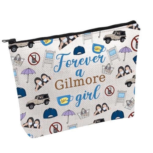 Gilmore TV-Show-Merchandise-Fanartikel, Gilmore-inspirierte Make-up-Tasche, Film-Fandom-Geschenk, Lorelai Rory Gilmore Fans Geschenk, Weiss/opulenter Garten, G-Girl von FOTAP