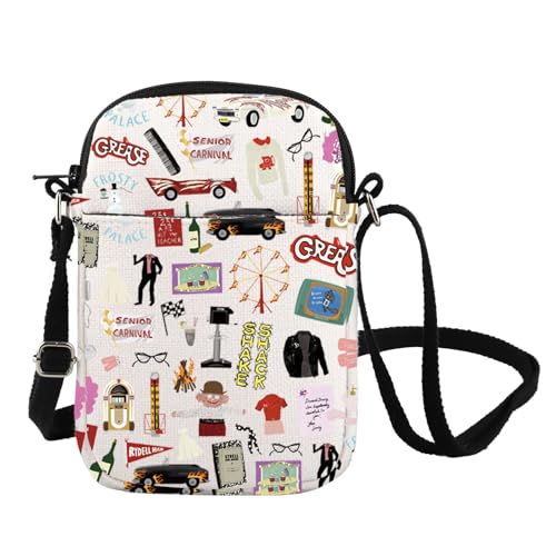 Grease Broadway Muscial Inspire Umhängetasche Danny & Sandy Gift Broadway Musical Umhängetasche Grease Theater Merch, Shake Cb UK, INCHES von FOTAP