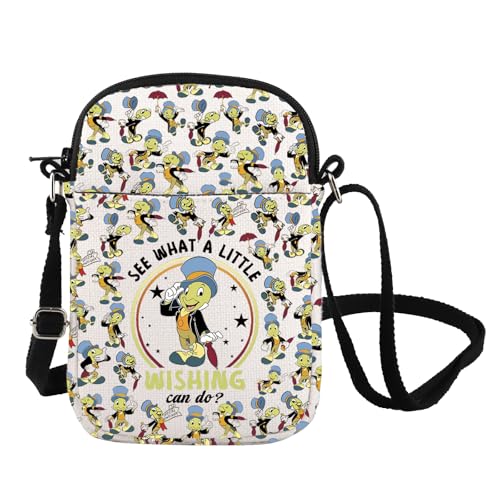 Jimi*y Umhängetasche mit Cartoon-Figuren, Geschenk für Film-Fans, Cricket-Kuriertasche, WDW-Reisegeschenk, Wishing CB von FOTAP