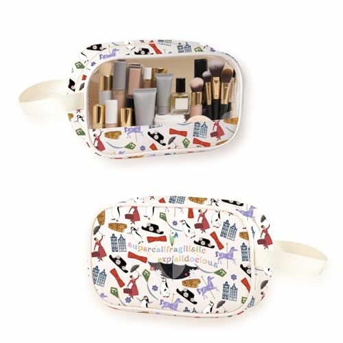 Mary Inspire transparente Make-up-Tasche, Superkalifragilistischer Regenschirm, Poppins, Reise-Kulturbeutel, Mary, Musikalisches Filmgeschenk, Super C-Make-up, Beutel von FOTAP