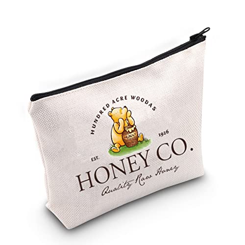 Pooh Bear Gifts Vintage Hundred Acre Woods Honey Co Kosmetiktasche mit Reißverschluss, Geschenk für Frauen Pooh Liebhaber Geschenk, Adidas Sportschuhe mit Stollen, Hundert Morgen von FOTAP