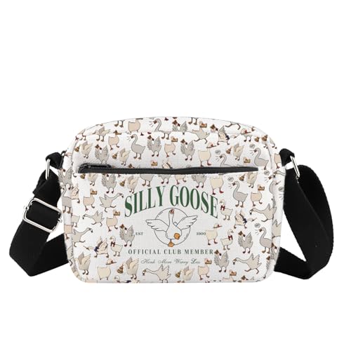 Silly Goose Merch Silly Goose Inspire Crossbody Bag Cartoon Goose Animal Shoulder Bag Goose Lover Gift Kawaii Goose Gift, Silly-Goose Hb von FOTAP