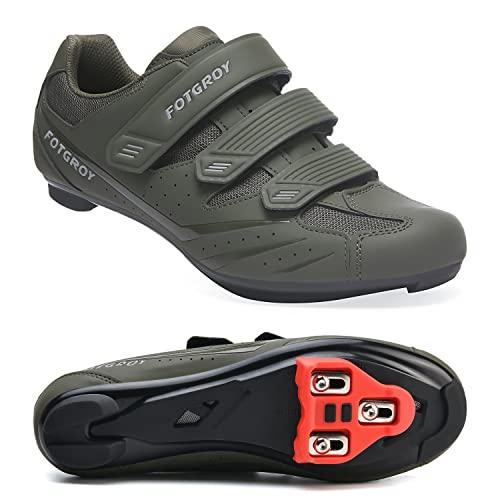 FOTGOAT Herren Fahrradschuhe für Damen, Rennradschuhe mit Stollen Kompatibel mit Peloton SPD ARC Look Delta Cleats, Unisex Fahrrad REIT Spin Schuhe Drinnen, Rennrad Schuhe Draussen Green EU 42 FOTGOAT Herren Fahrradschuhe für Damen, Rennradschuhe mit Stollen Kompatibel mit Peloton SPD ARC Look Delta Cleats, Unisex Fahrrad REIT Spin Schuhe Drinnen, Rennrad Schuhe Draussen Green EU 42 von FOTGOAT