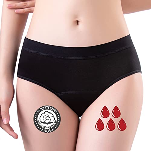 FOTOOL perioden unterwäsche Frauen Damen Panty Menstruation Postpartum Baumwoll periodenunterschwäsche inkontinenz (3 Pack,2XL) von FOTOOL