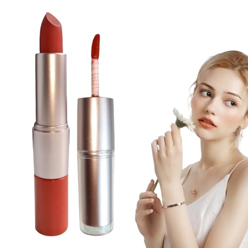 Langanhaltender Lipgloss - Nicht klebender doppelseitiger Lipgloss für Frauen,Langanhaltender Lipgloss für Reisen, Hochzeit, Abschlussball, nicht fettende Kosmetik für Dating, Urlaubsparty Founcy von FOUNCY