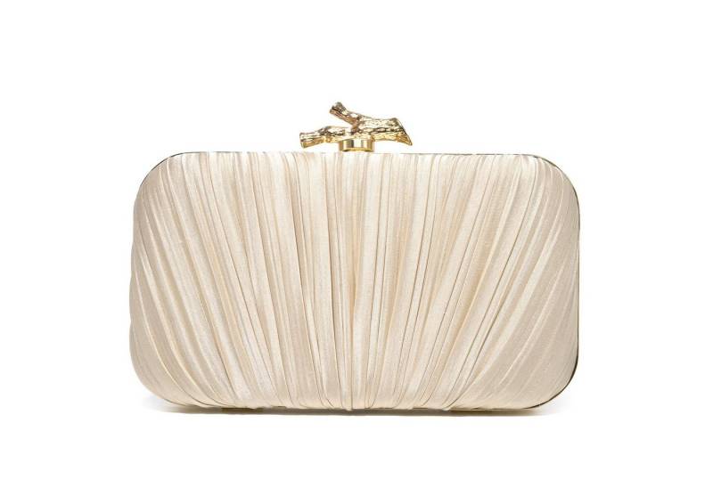 FOUORTUNATE-BEE Abendtasche Damen Abendtasche, Faltenhandtasche mit Kette, elegant & abnehmbar, Handtasche für Hochzeit Party, Satin Clutch, Schulter und Handtasche von FOUORTUNATE-BEE