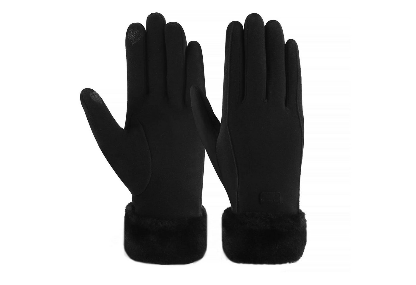 FOUORTUNATE-BEE Baumwollhandschuhe Damen Touchscreen-Handschuhe mit Fleecefutter für den Winter von FOUORTUNATE-BEE