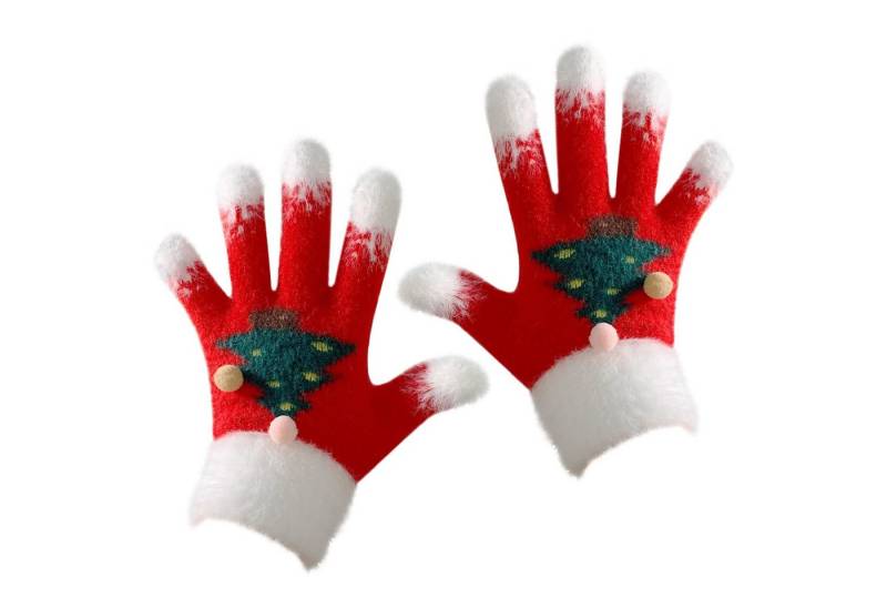 FOUORTUNATE-BEE Baumwollhandschuhe Weihnachts-Handschuhe Damen Winter, Fleecegefütterte warme Geschenke (Winter-Handschuhe mit Fleecefutter für Damen, Herren und Kinder) von FOUORTUNATE-BEE