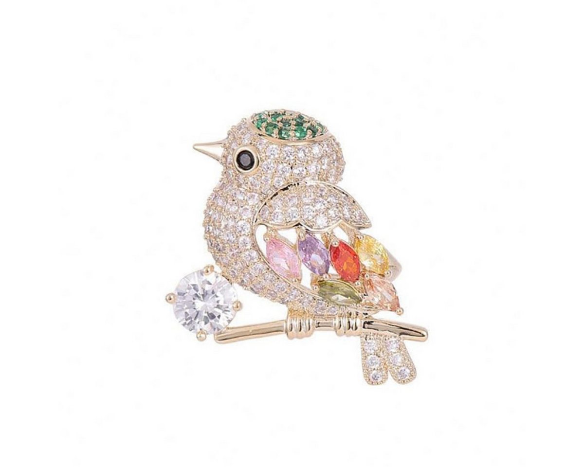 FOUORTUNATE-BEE Brosche Elegante Damenbrosche im Vogel-Design, modischer Anstecker, Vogel-Brosche für Blazer, Kleider & Kragen, stilvolles Accessoire von FOUORTUNATE-BEE