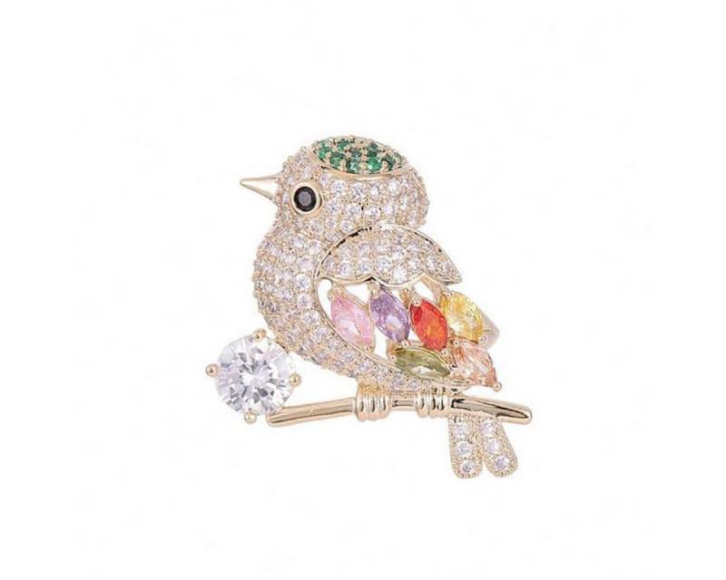 FOUORTUNATE-BEE Brosche Elegante Damenbrosche im Vogel-Design, modischer Anstecker, Vogel-Brosche für Blazer, Kleider & Kragen, stilvolles Accessoire von FOUORTUNATE-BEE