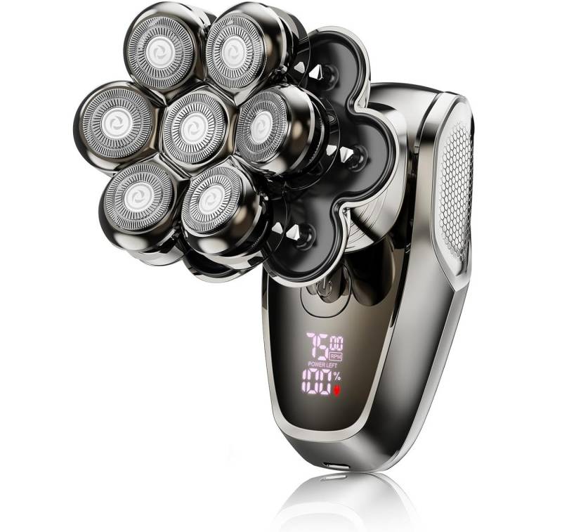 FOUORTUNATE-BEE Elektrorasierer Glatzen Rasierer Herren, Kopfrasierer Glatze Wasserdicht, Kopf Rasierer Herren Wiederaufladbar Typ-c Rasierer Kopf Glatze Magnetische Head Shaver Men Leicht zu Reinigen von FOUORTUNATE-BEE