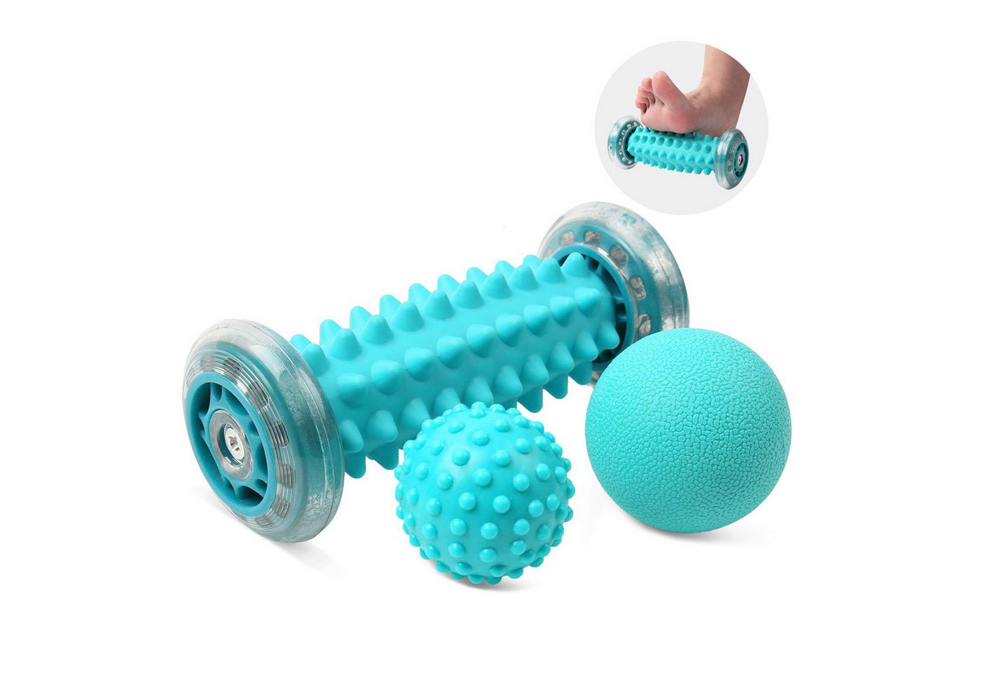 FOUORTUNATE-BEE Massageball Igelball Fußmassage Ball 3er Set, Fußmassage Roller Faszienball für Füße, Innovativer Fußmassageroller Fuß Igelball zur Linderung von Muskelkater 3-tlg. von FOUORTUNATE-BEE