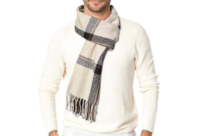FOUORTUNATE-BEE Modeschal Damen Herren Winterschal kariert weich vielseitig für Herbst Winter, Strickschal Unisex mit Karomuster, warmer Samtlook, modisch von FOUORTUNATE-BEE