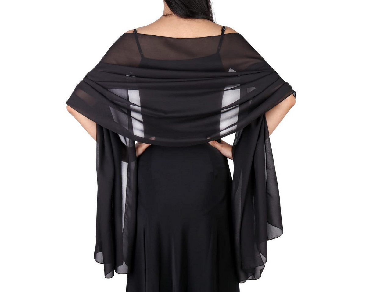 FOUORTUNATE-BEE Modeschal Elegante Damen-Stola aus Chiffon, leichter Schal für Abendkleider, Weicher Hochzeitsschal für Damen, dünner Umhang für Kleid & Party von FOUORTUNATE-BEE