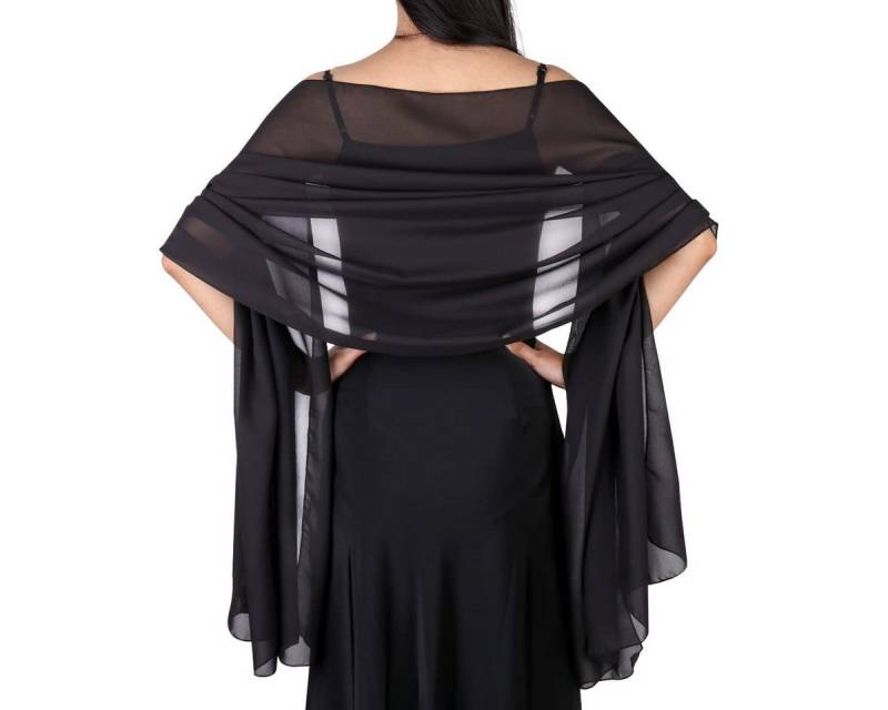FOUORTUNATE-BEE Modeschal Elegante Damen-Stola aus Chiffon, leichter Schal für Abendkleider, Weicher Hochzeitsschal für Damen, dünner Umhang für Kleid & Party von FOUORTUNATE-BEE