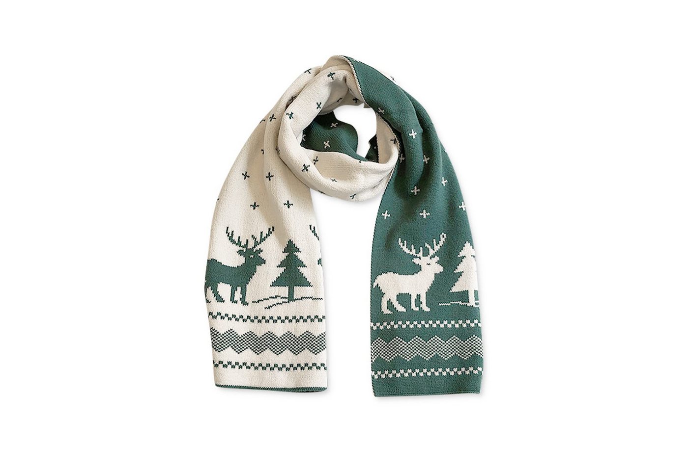 FOUORTUNATE-BEE Modeschal Weihnachtsschal Damen – Weicher, Warmer Winterschal mit Motiv, Kuscheliger Schal mit Weihnachtsmuster – Perfekt als Geschenkidee von FOUORTUNATE-BEE