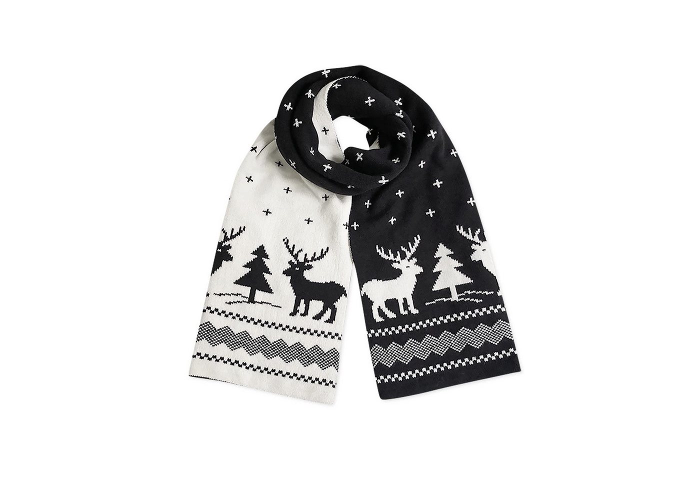 FOUORTUNATE-BEE Modeschal Weihnachtsschal Damen – Weicher, Warmer Winterschal mit Motiv, Kuscheliger Schal mit Weihnachtsmuster – Perfekt als Geschenkidee von FOUORTUNATE-BEE