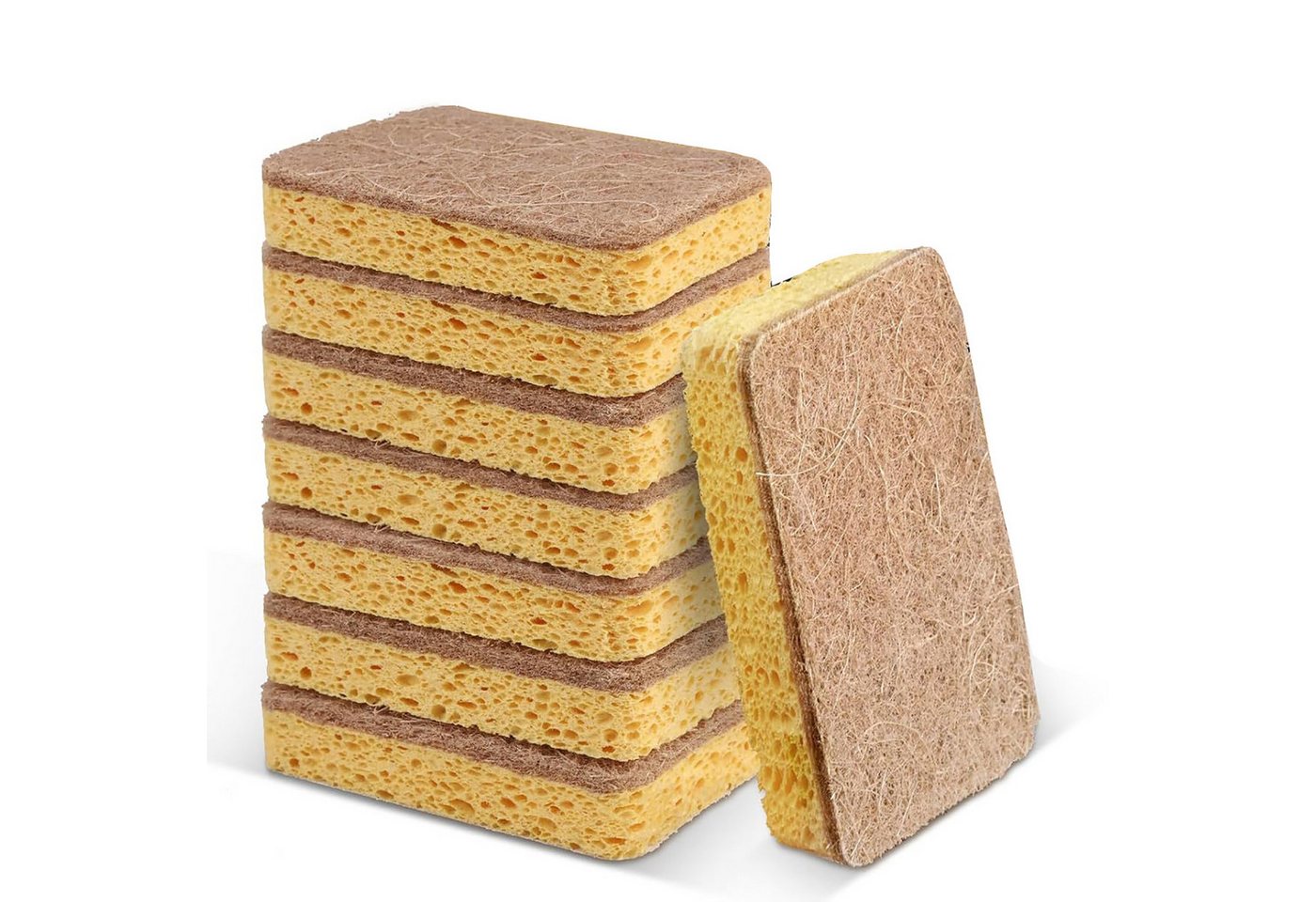 FOUORTUNATE-BEE Reinigungsschwamm 8 Stück Spülschwämme für Geschirr, mit robustem Scheuerschwamm von FOUORTUNATE-BEE