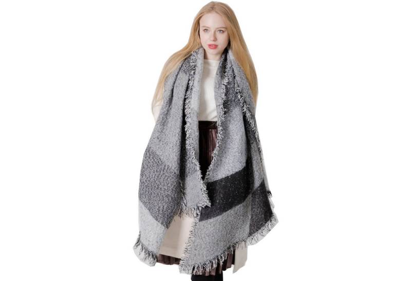 FOUORTUNATE-BEE Schal Damen Schal Herbst Winter, Kariert, Dicke Kuscheldecke, Modischer Überwurf-Schal mit Karomuster für Damen, warme Mode von FOUORTUNATE-BEE