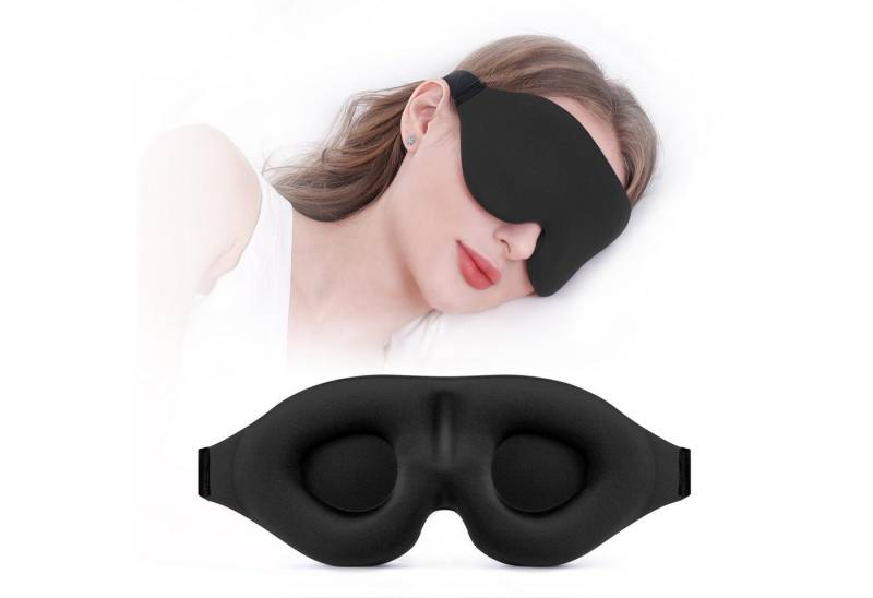 FOUORTUNATE-BEE Schlafmaske Atmungsaktive Schlafmaske für Herren & Damen, druckfrei & komfortabel, Weiche Augenmaske für Seiten Rückenschläfer ideal für Studenten Reisen von FOUORTUNATE-BEE