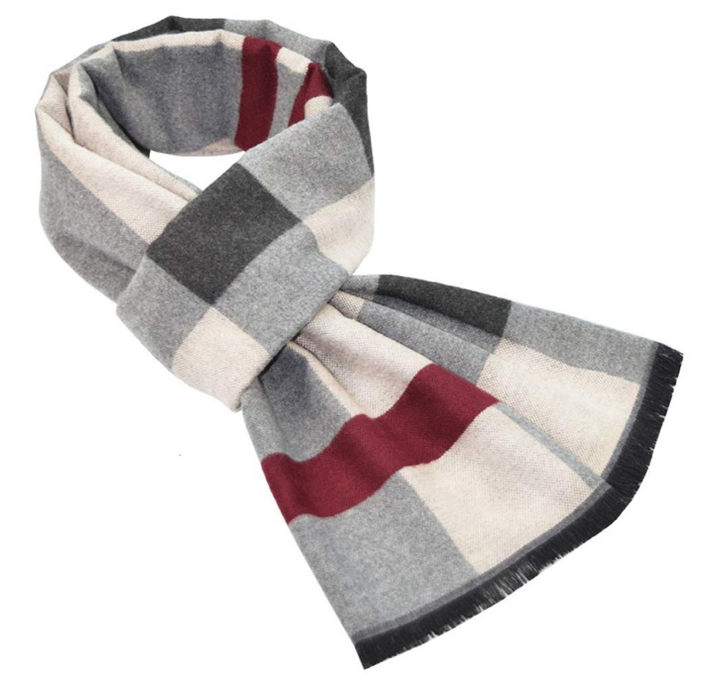 FOUORTUNATE-BEE Strickschal Herren-Schal kariert – Warmes, dickes Winteraccessoire für Männer, Modischer Winter-Herrenschal – Weich, warm und bequem von FOUORTUNATE-BEE