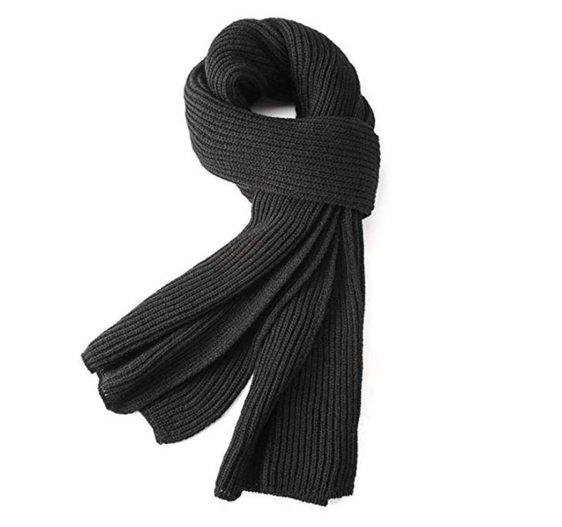 FOUORTUNATE-BEE Strickschal Strickschal Winter für Damen & Herren – Warmes, unisex Design, Dicker, schwarzer Strickschal – Ideal für Herbst und Winter von FOUORTUNATE-BEE