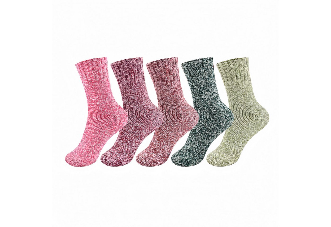 FOUORTUNATE-BEE Thermosocken 5 Paar Damen-Wintersocken, dick gestrickt, warm und bequem, EU 35-42 (5-Paar) Atmungsaktive, weiche Wintersocken für gemütliche Füße im Winter von FOUORTUNATE-BEE