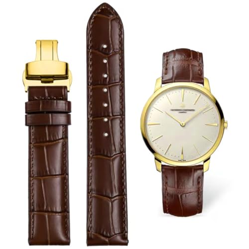 FOUUA Uhrenarmbänder Echtes Leder Uhrenarmbänder Alligator Geprägte Ersatz Faltschließe Armbänder 12 13 14 15 16 17 18 19 20 21 22 24mm von FOUUAAO