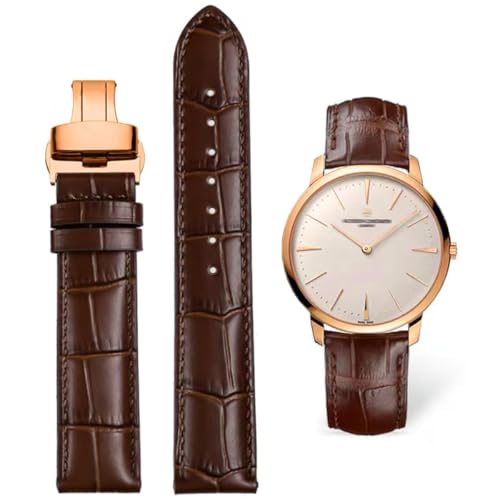FOUUA Uhrenarmbänder Echtes Leder Uhrenarmbänder Alligator Geprägte Ersatz Faltschließe Armbänder 12 13 14 15 16 17 18 19 20 21 22 24mm von FOUUA