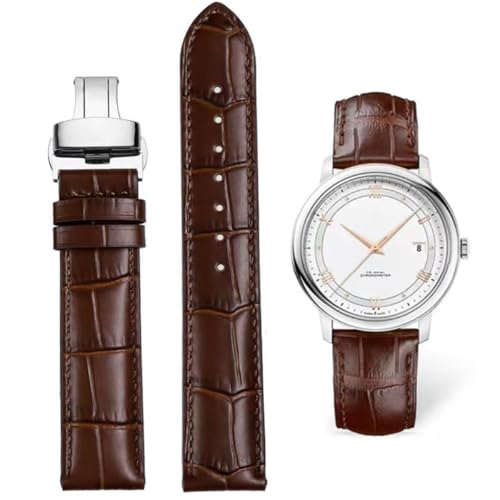 FOUUA Uhrenarmbänder Echtes Leder Uhrenarmbänder Alligator Geprägte Ersatz Faltschließe Armbänder 12 13 14 15 16 17 18 19 20 21 22 24mm von Nywing