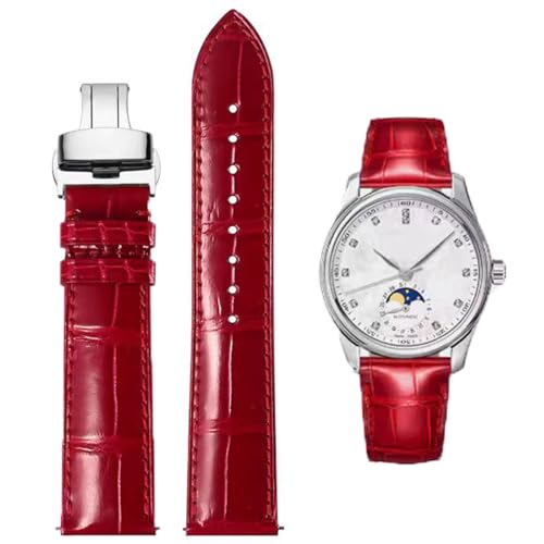 FOUUA Uhrenarmbänder Echtes Leder Uhrenarmbänder Alligator Geprägte Ersatz Faltschließe Armbänder 12 13 14 15 16 17 18 19 20 21 22 24mm von FOUUA