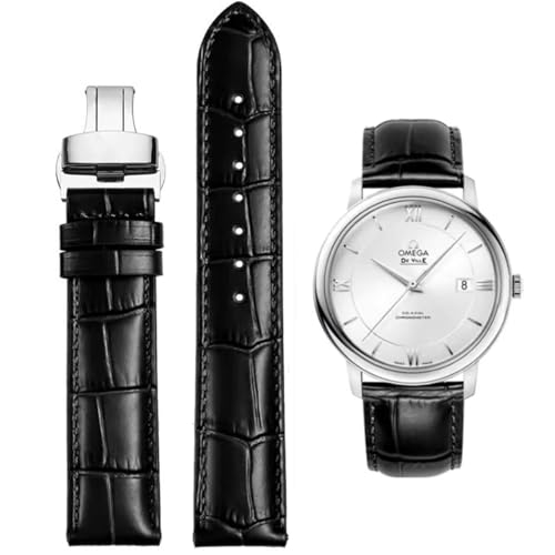 FOUUA Uhrenarmbänder Echtes Leder Uhrenarmbänder Alligator Geprägte Ersatz Faltschließe Armbänder 12 13 14 15 16 17 18 19 20 21 22 24mm von FOUUA