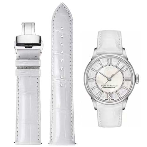 FOUUA Uhrenarmbänder Echtes Leder Uhrenarmbänder Alligator Geprägte Ersatz Faltschließe Armbänder 12 13 14 15 16 17 18 19 20 21 22 24mm von FOUUA