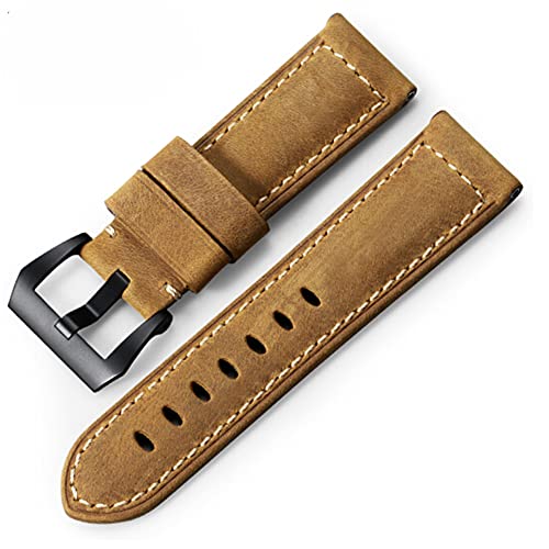 FOUUA Uhrenarmband PANERAI Armband 22mm 24mm 26mm Leder Vintage Military Uhrenarmband Uhrenarmband Relacement Band für PANERAI LUMINOR 44 Men von FOUUA