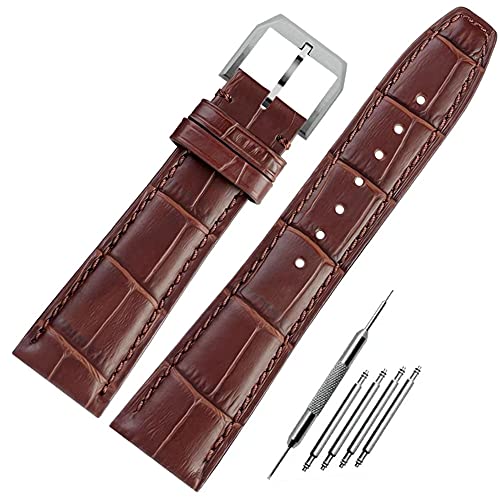 FOUUAAO Uhrenarmbänder für IWC Armband Echtes Leder Uhrenarmbänder 20mm 21mm 22mm Alligator Geprägte Ersatz Faltschließe Armbänder für IWC Portugieser für IWC Portofino Pilot'Watch Armband Original FOUUAAO Uhrenarmbänder für IWC Armband Echtes Leder Uhrenarmbänder 20mm 21mm 22mm Alligator Geprägte Ersatz Faltschließe Armbänder für IWC Portugieser für IWC Portofino Pilot'Watch Armband Original von FOUUAAO