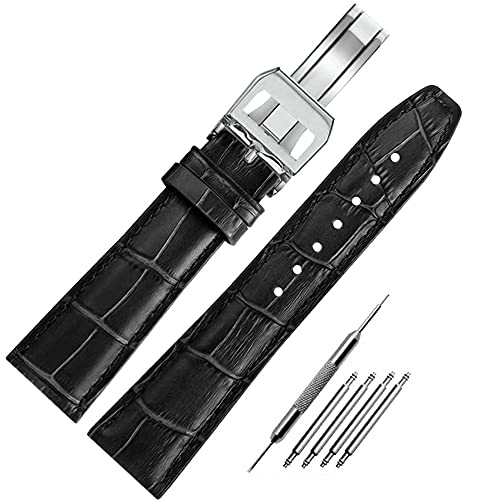 FOUUAAO Uhrenarmbänder für IWC Armband Echtes Leder Uhrenarmbänder 20mm 21mm 22mm Alligator Geprägte Ersatz Faltschließe Armbänder für IWC Portugieser für IWC Portofino Pilot'Watch Armband Original FOUUAAO Uhrenarmbänder für IWC Armband Echtes Leder Uhrenarmbänder 20mm 21mm 22mm Alligator Geprägte Ersatz Faltschließe Armbänder für IWC Portugieser für IWC Portofino Pilot'Watch Armband Original von FOUUAAO