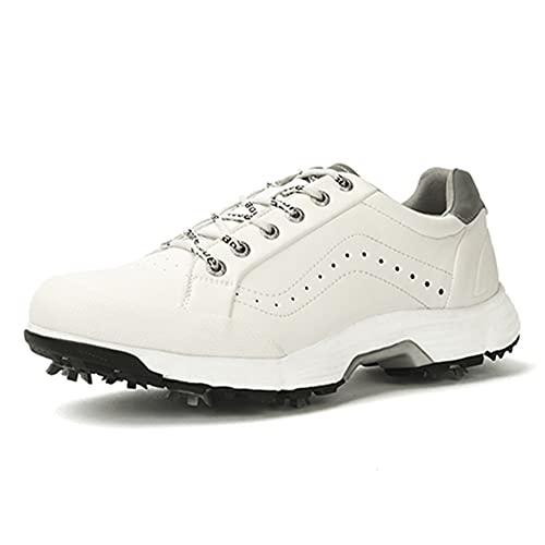 FOV Golf Schuhe Herren Anti-Skid Wasserdicht Atmungsaktive Turnschuhe Bequeme atmungsaktive Golfschuhe mit Spikes Blau-260 von FOV