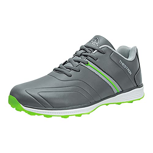 FOV Golf Schuhe Herren Outdoor Anti-Skid Wasserdicht Atmungsaktive Professionelle Laufschuhe Turnschuhe Sportschuhe Grau 275 von FOV