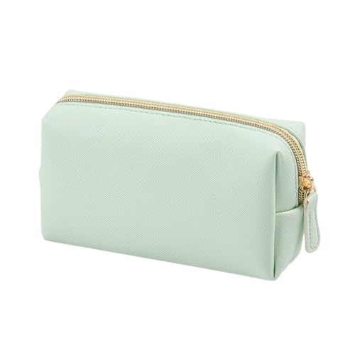 Damen-Kosmetiktasche, wasserdicht, PU-Leder, einfarbig, Make-up-Tasche, Reise-Aufbewahrungstasche, Organizer, Geldbörse, grün, L Damen-Kosmetiktasche, wasserdicht, PU-Leder, einfarbig, Make-up-Tasche, Reise-Aufbewahrungstasche, Organizer, Geldbörse, grün, L von FOVAOK