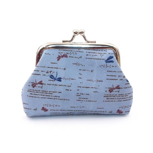 FOVAOK 1 x Damen-Geldbörse, niedliches Eulenmuster, bedruckt, Haspe, kleine Geldbörse, niedliche Münzgeldbörse, 1 Stück - 12, Einheitsgröße von FOVAOK