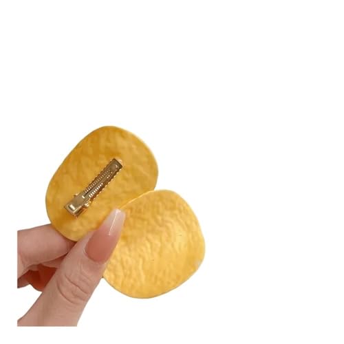FOVAOK 1 x kreative Simulation Kartoffelchip-Haarspange für Mädchen, lustiger Snack, Entenschnabel, Seitenclip, Haarnadel, Kopfbedeckung, Haar-Zubehör von FOVAOK