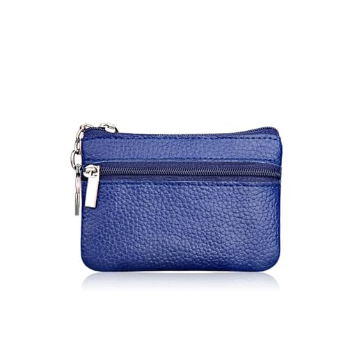 FOVAOK Damen-Geldbörse aus echtem Leder, individuelle Geschenke, Mädchen, Reißverschluss, Münzgeldbörse, Aufbewahrungstasche, Beutel, blau, 1 Stpck FOVAOK Damen-Geldbörse aus echtem Leder, individuelle Geschenke, Mädchen, Reißverschluss, Münzgeldbörse, Aufbewahrungstasche, Beutel, blau, 1 Stpck von FOVAOK