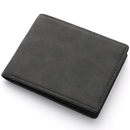 FOVAOK Herren Leder Geldbörsen Kleine Geldb rsen Design Dollar Preis Top Herren Dünne Brieftasche mit Münztasche, Schwarz , Einheitsgröße von FOVAOK