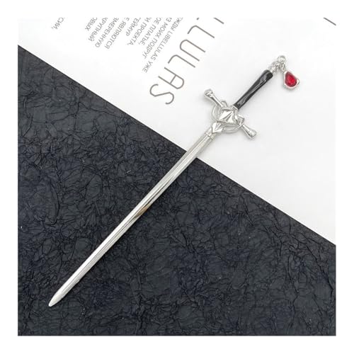 FOVAOK Metall-Schwert-Haarnadel für Damen, modisch, chinesisch, einfache und kreative Pfanne, Haarnadel, Schmuck, Temperament, Kopfbedeckung, Zubehör (WTS00002-14) von FOVAOK