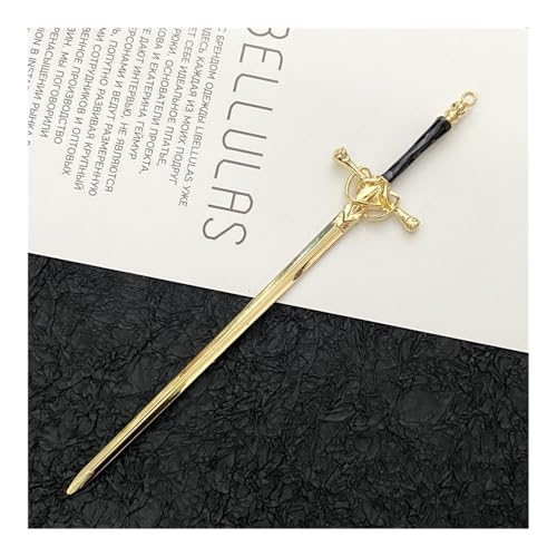 FOVAOK Metall-Schwert-Haarnadel für Damen, modisch, chinesisch, einfache und kreative Pfanne, Haarnadel, Schmuck, Temperament, Kopfbedeckung, Zubehör (WTS00002-4) von FOVAOK