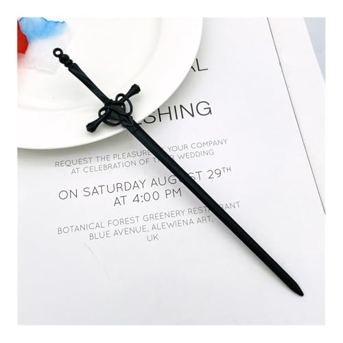 FOVAOK Metall-Schwert-Haarnadel für Damen, modisch, chinesisch, einfache und kreative Pfanne, Haarnadel, Schmuck, Temperament, Kopfbedeckung, Zubehör (WTS00002-7) von FOVAOK