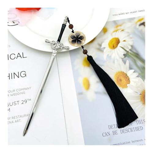 FOVAOK Metall-Schwert-Haarnadel für Damen, modisch, chinesisch, einfache und kreative Pfanne, Haarnadel, Schmuck, Temperament, Kopfbedeckung, Zubehör (WTS00002-8) von FOVAOK